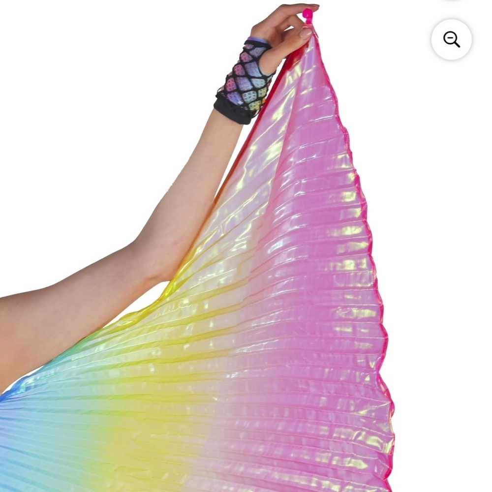 NEW Adult Rainbow Fabric Wings, Adult One Size Fit - Picture 3 of 10